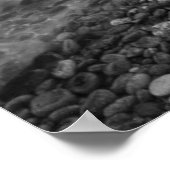 B&W-strandkustlijn, Californië Poster (Hoek)