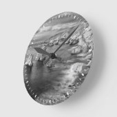 B&W-strandkustlijn, Californië Ronde Klok (Hoek)