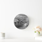 B&W-strandkustlijn, Californië Ronde Klok (Huis)