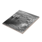 B&W-strandkustlijn, Californië Tegeltje (Zijkant)