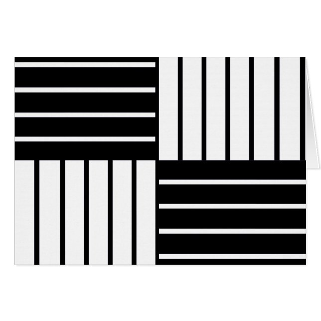 B&W Striped Squares (Voorkant Horizontaal)
