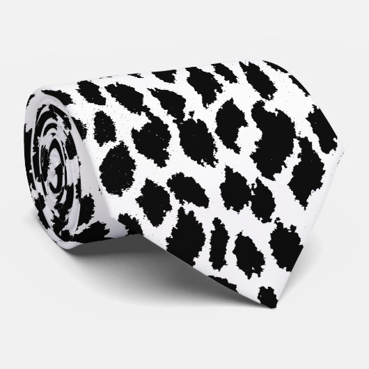 B&W-Stropdas van het luipatroon Stropdas (Opgerold)