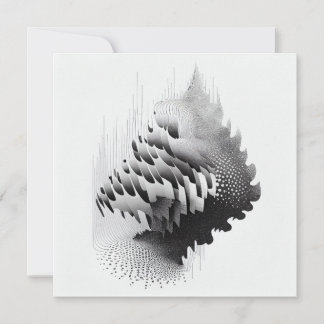 B&W Surreal Optical Illusion Abstract Tree Kaart