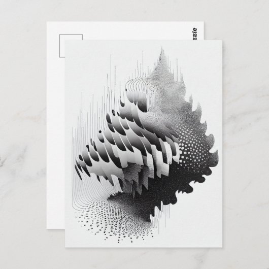 B&W Surreal Optical Illusion Abstract Tree Kaart (Voorkant / Achterkant)