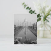 B&W Taj Mahal Briefkaart (Staand voorkant)