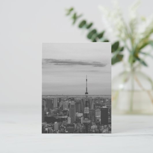 B&W Tokio Briefkaart (Staand voorkant)