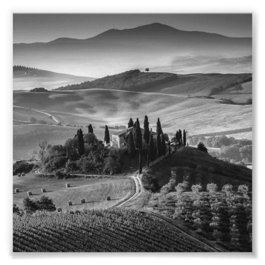 B&W Toscane Foto Afdruk (Voorkant)