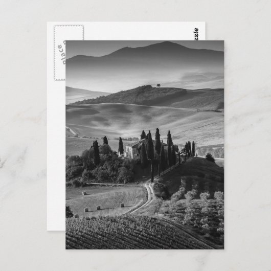 B&W Toscanië Briefkaart (Voorkant / Achterkant)