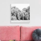 B&W treurwilgen Canvas Afdruk (Insitu (Woonkamer))
