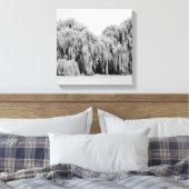 B&W treurwilgen Canvas Afdruk (Insitu (Slaapkamer))