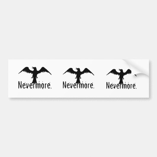 B&W Tribal Raven Nevermore Bumpersticker (Voorkant)