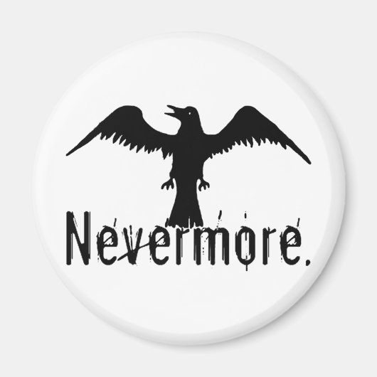 B&W Tribal Raven Nevermore Magneet (Voorkant)