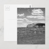 B&W Uluru 2 Briefkaart (Voorkant / Achterkant)