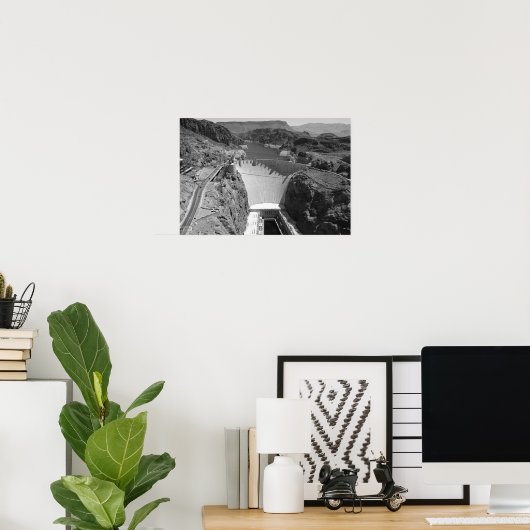 B&W-uurdam 3 Poster (Thuiskantoor)