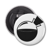 B&W Vector flaconopener Button Flesopener (Voorkant)