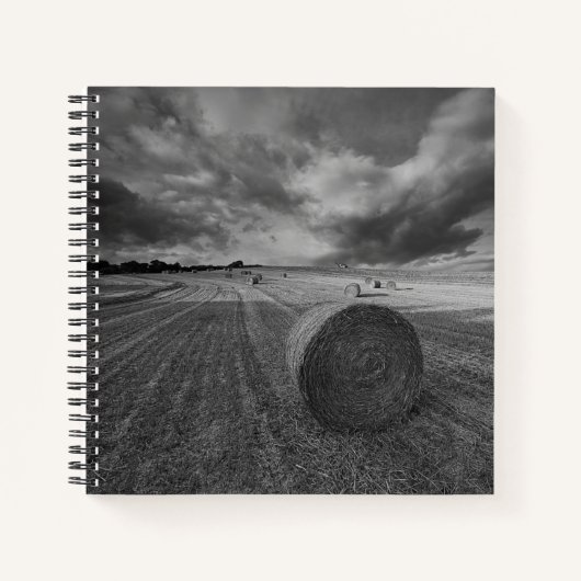 B&W-veld voor gerst Notitieboek (Voorkant)