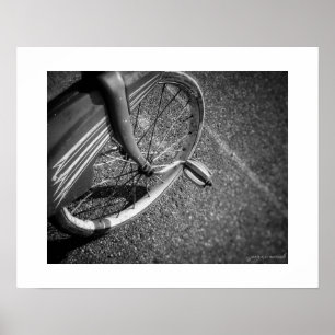 B&W Vintage Driewieler Posterprint Poster