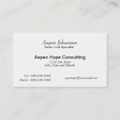 B/W Visitekaartje van de boorputpeereenheid voor o (Achterkant)