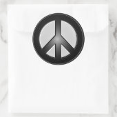 B&W vredesteken Ronde Sticker (Tas)