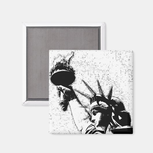 B&W Vrijheidsbeeld Magneet (Voorkant / Achterkant)