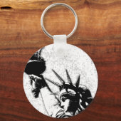 B&W Vrijheidsbeeld Sleutelhanger (Voorkant)