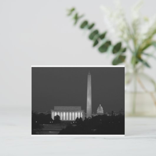 B&W Washington DC 3 Briefkaart (Staand voorkant)