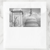 B&W Washington DC Rechthoekige Sticker (Tas)