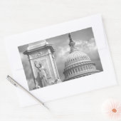 B&W Washington DC Rechthoekige Sticker (Envelop)
