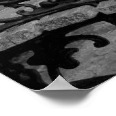 B/W Waterfront Benches Poster (Hoek)