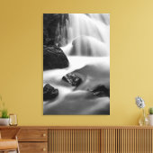 B&W waterval, Californië Canvas Afdruk (Insitu (Woonkamer))