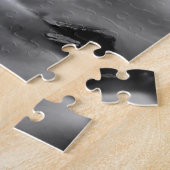 B&W waterval, Californië Legpuzzel (Zijkant)