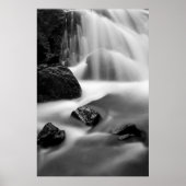 B&W waterval, Californië Poster (Voorkant)