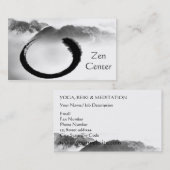 B&W Waterverf Tranquil Mountains Zen Enso Visitekaartje (Voorkant / Achterkant)