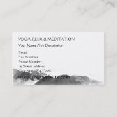 B&W Waterverf Tranquil Mountains Zen Enso Visitekaartje (Achterkant)