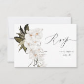B&W White Floral w Meal RSVP (Voorkant)
