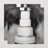 B&W White Retro Wedding Cake (Voorkant / Achterkant)