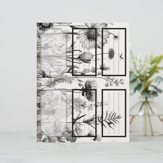 B&W Wildbloemen Suzy's tuin 1 Blank  (Staand voorkant)