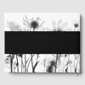 B & W X-Ray Bloemen Aangepaste Gepersonaliseerde H Gastenboek (Achterkant)