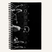 B&W X-Ray Skeleton City Scene Notitieboek (Voorkant)