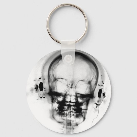 B&W X-Ray Skeleton Music Hoofdtelefoon Sleutelhanger (Voorkant)