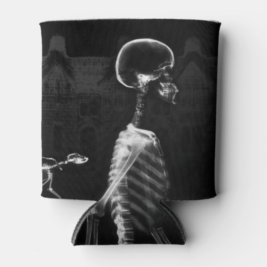 B&W X-Ray Vision Skeleton City Blikjeskoeler (Voorkant)