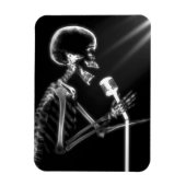 B&W X-Ray Vision Skeleton Zingend op microscoop Magneet (Verticaal)