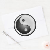 B&W Yin&Yang Ronde Sticker (Envelop)