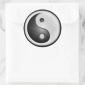 B&W Yin&Yang Ronde Sticker (Tas)