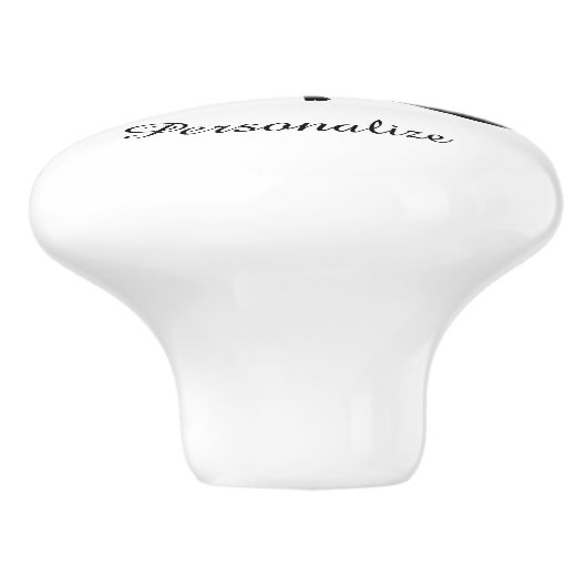 B & W Yoga Zen Lotus Bloem Personaliseer Dressoir Keramische Knop (Zijkant)