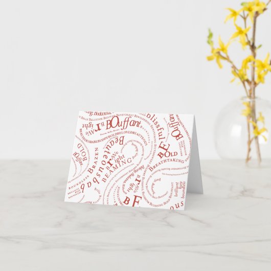 B-woorden Opmerking Kaart (Gele Bloem)