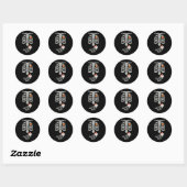 Ba3 Halloween kostuum Ronde Sticker (Vel)