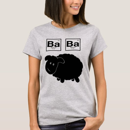 Ba Ba Black Sheep ~ Geeky Knitter T-shirt (Voorkant)
