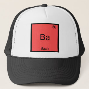 Ba - Bach Grappig Chemie Element Symbool T-Shirt Trucker Pet