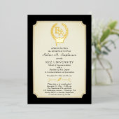 BA - Bachelor of Arts Degree College Graduation Folie Uitnodiging (Staand Voorkant)